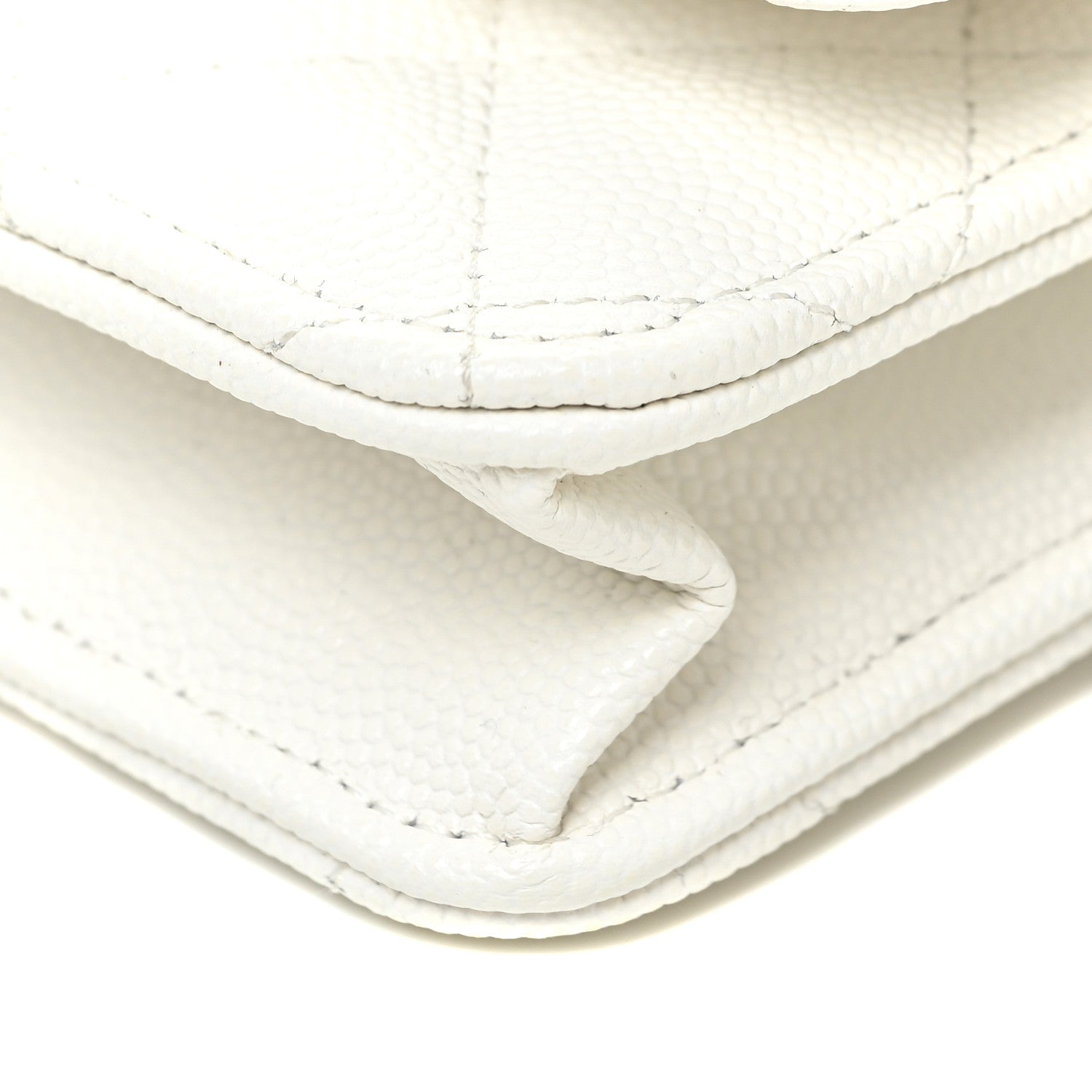 Chanel Caviar Quilted Wallet On Chain WOC White 10 of 12