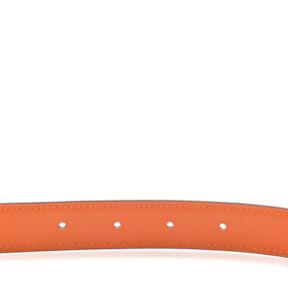 Hermes Swift Epsom 24mm Mini Constance Guilloche H Belt 95 Black Orange 5 of 5