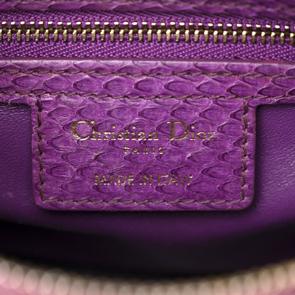 Christian Dior Snakeskin Medium Lady Dior Purple 6 of 15