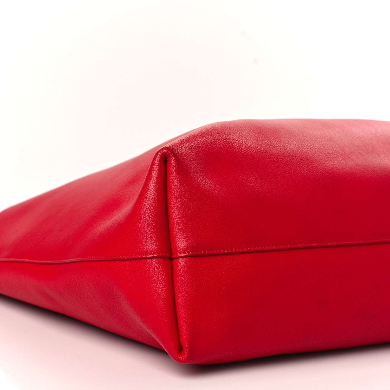 Saint Laurent Calfskin Large Shopping Tote Rouge Eros 9 of 10