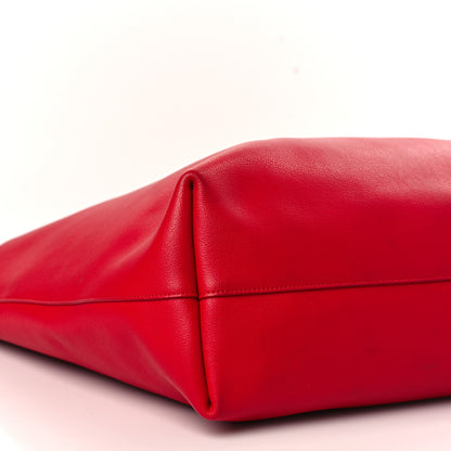 Saint Laurent Calfskin Large Shopping Tote Rouge Eros 9 of 10