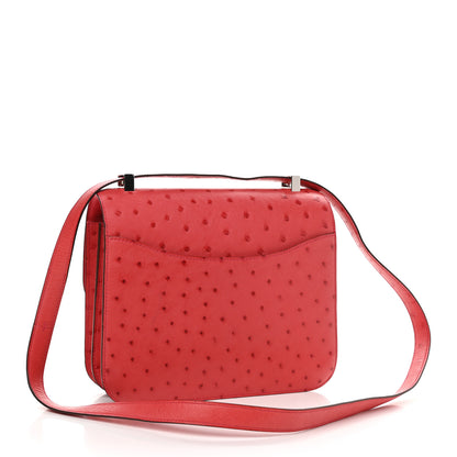 Hermes Ostrich Constance 24 Rouge Vif 3 of 9