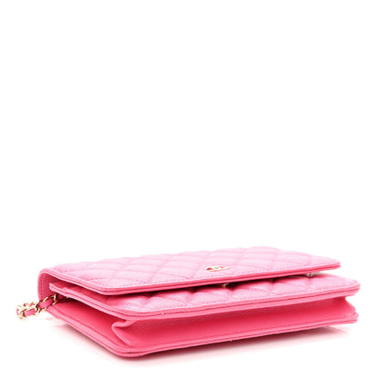 Chanel Caviar Quilted Wallet On Chain WOC Pink 4 of 10