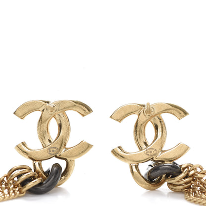 Chanel Chain CC Dangle Earrings Gold 3 of 5