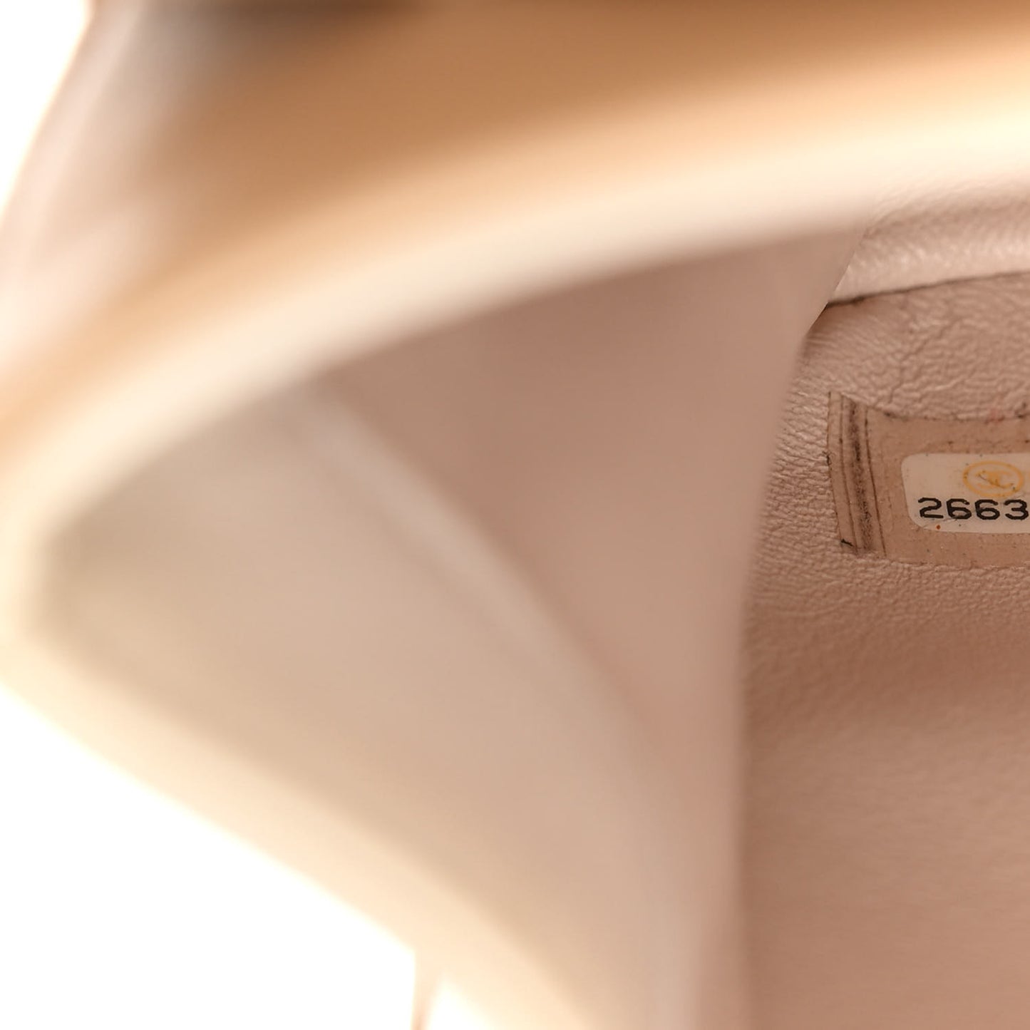 Calfskin Stitched Flap White