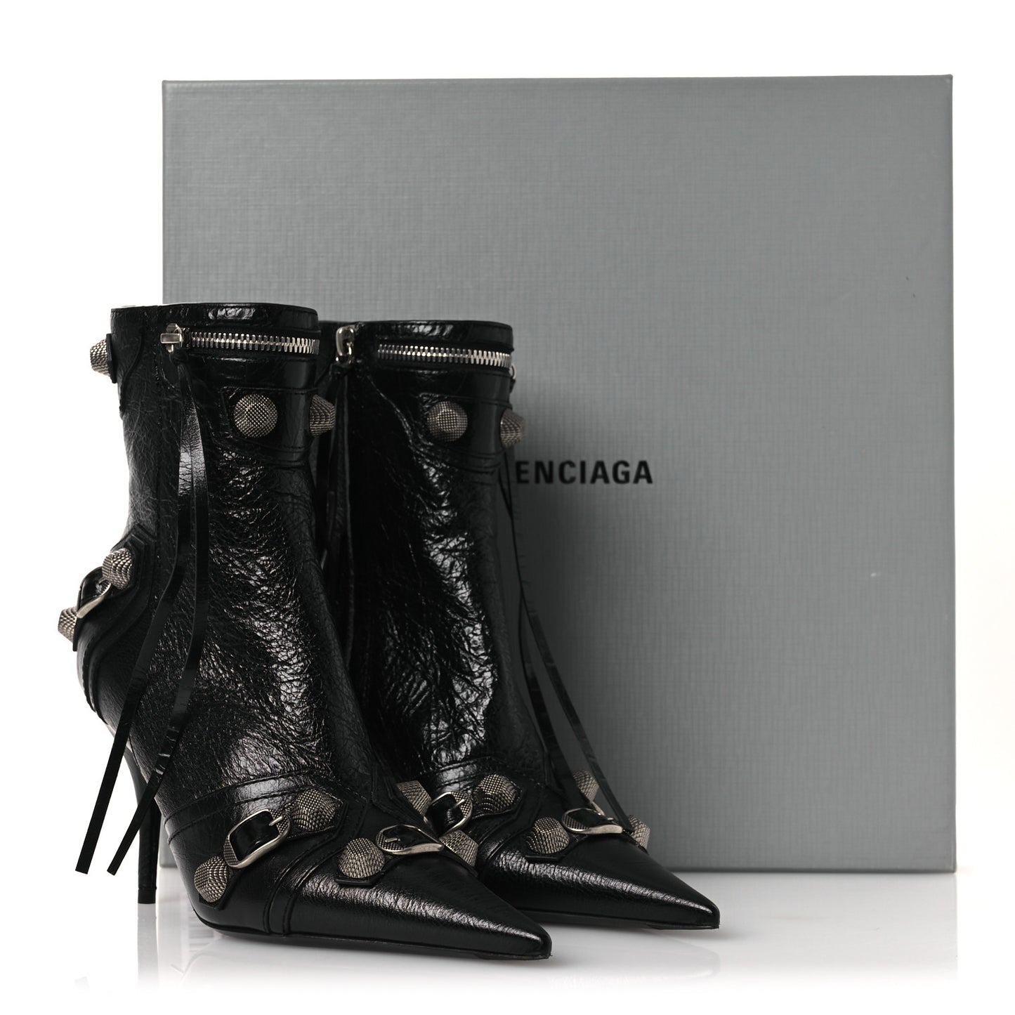 Agneau Arena Cagole 90mm Ankle Boots 38 Black