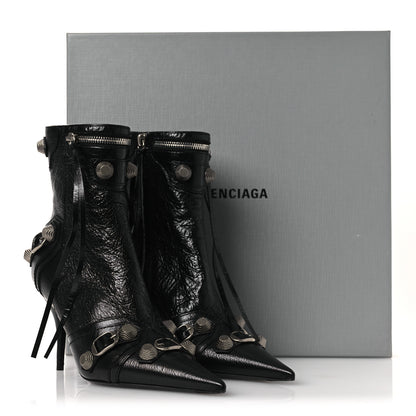 Balenciaga Agneau Arena Cagole 90mm Ankle Boots 38 Black 11 of 11