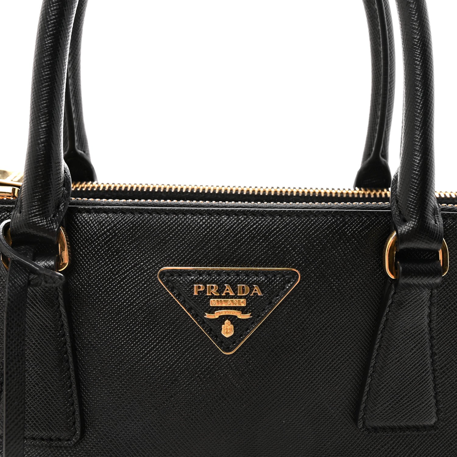 Prada Saffiano Small Galleria Double Zip Tote Black 7 of 9
