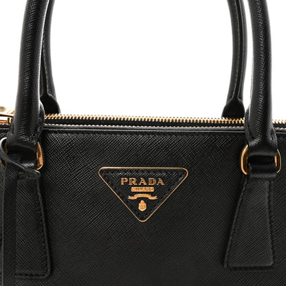 Prada Saffiano Small Galleria Double Zip Tote Black 7 of 9