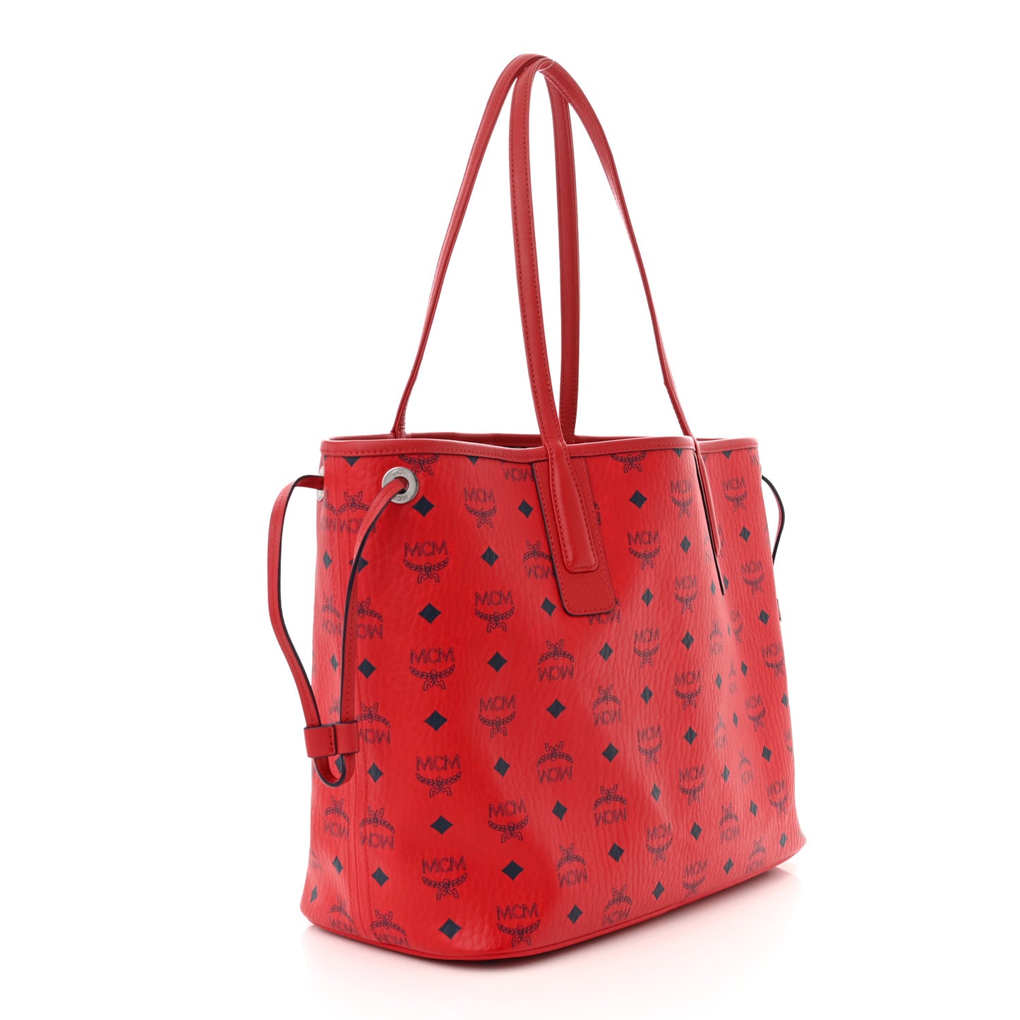 Visetos Medium Liz Reversible Shopper Tote Ruby Red