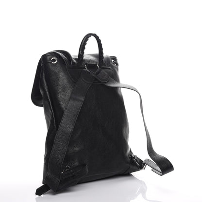 Balenciaga Chevre Silver Metallic Edge Hardware Backpack Black 3 of 7