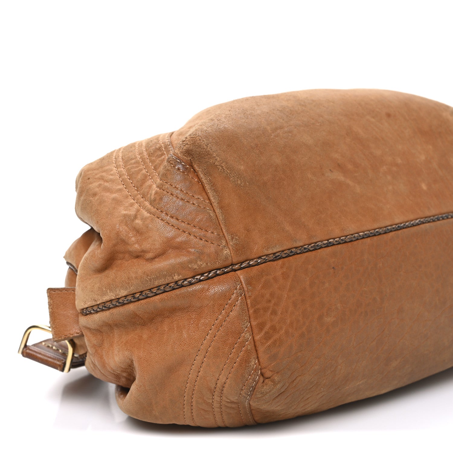 Fendi Nappa Nuvolata Spy Bowler Naturale Oro 9 of 12