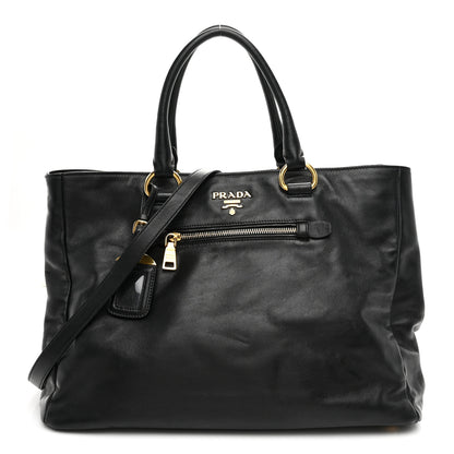 Prada Soft Calf Shopping Tote Black 1 of 10