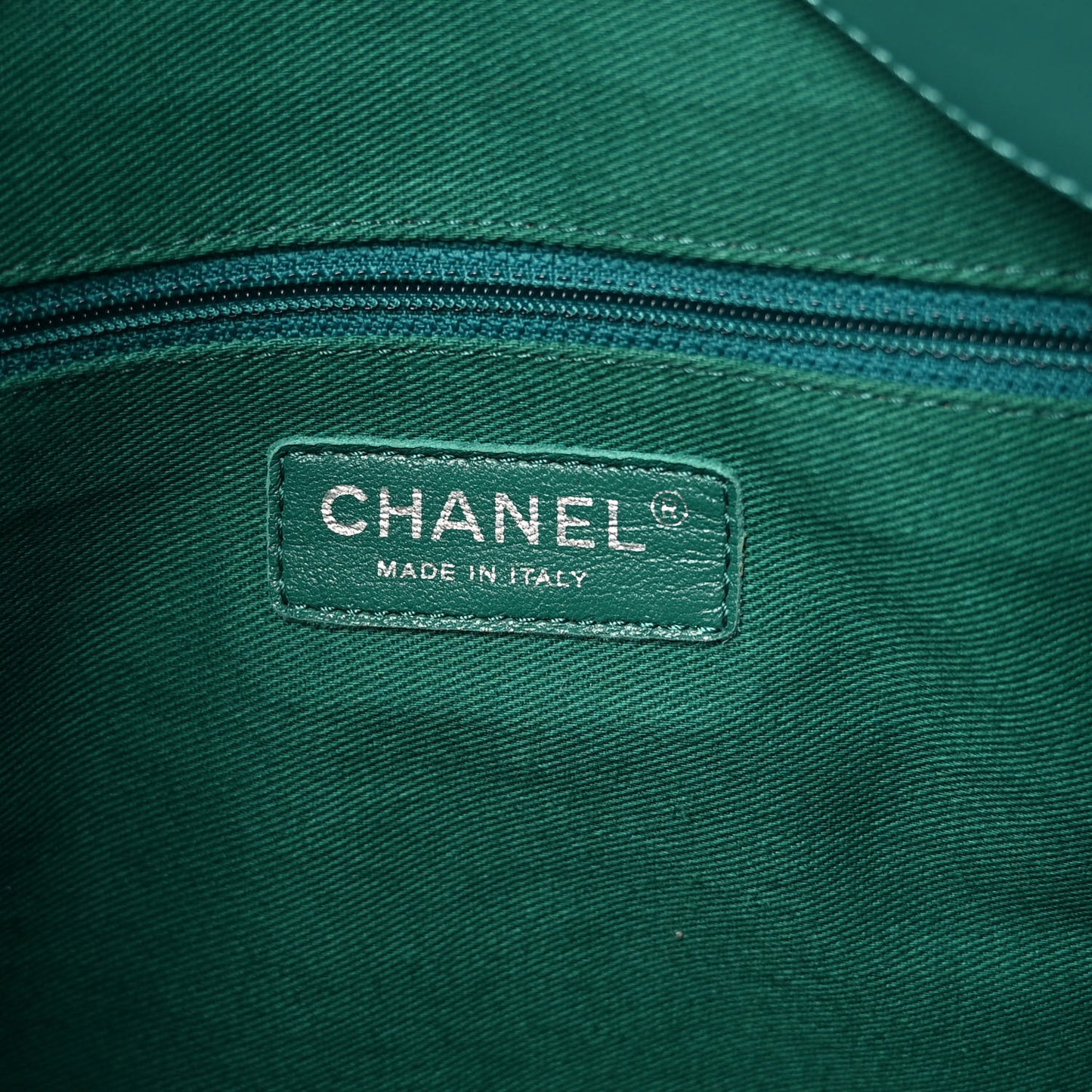Calfskin Perforated Up In The Air North South Tote Green