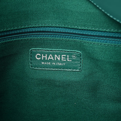 Chanel Calfskin Perforated Up In The Air North South Tote Green 6 of 11