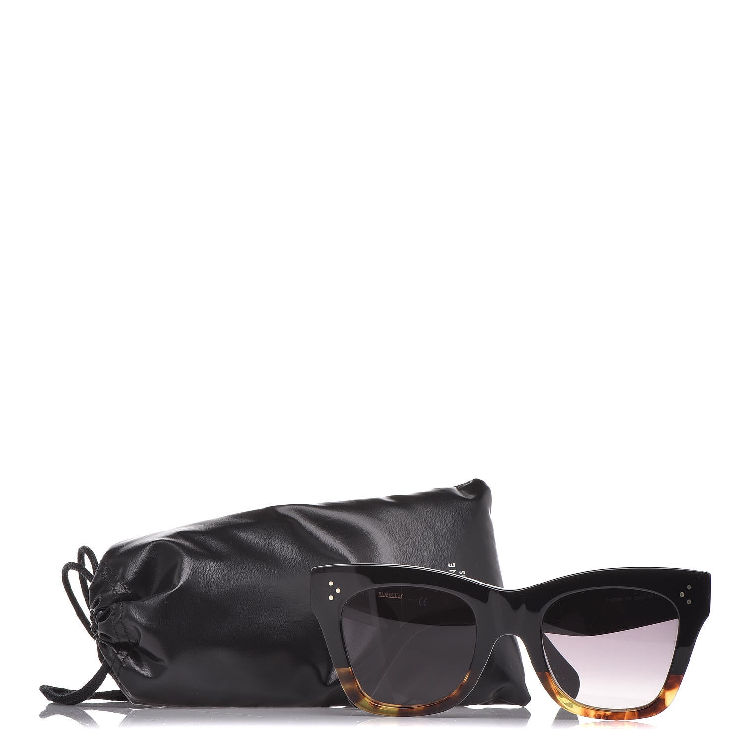 Celine Acetate Cat Eye Sunglasses CL40004I Havana Black 10 of 10