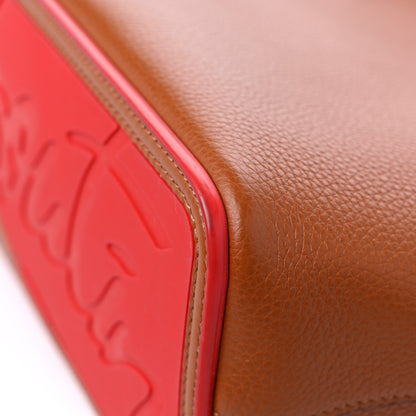 Christian Louboutin Calfskin Empire Spikes Small East West Cabata Tote Brown 9 of 13