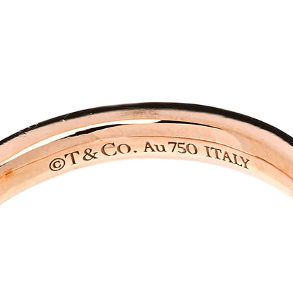 Tiffany 18K Rose Gold Diamond 2.5mm T T1 Ring 55 7.25 4 of 5
