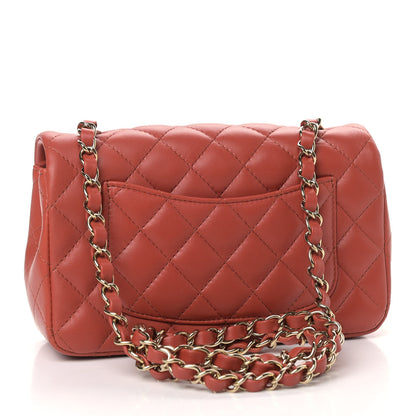 Chanel Lambskin Quilted Mini Rectangular Flap Brown 3 of 9