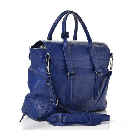3.1 Phillip Lim 3.1 Textured Calfskin Large Pashli Satchel Cobalt 4 of 11