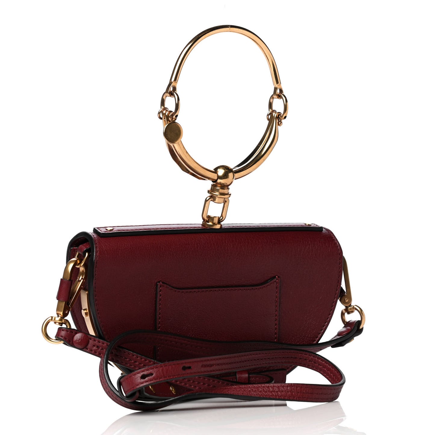 Calfskin Small Nile Bracelet Minaudiere Bag Plum Purple