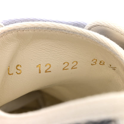 Christian Dior Canvas Toile De Jouy Embroidered Womens Walk Dior Low Top Sneakers 38.5 White Navy 9 of 11