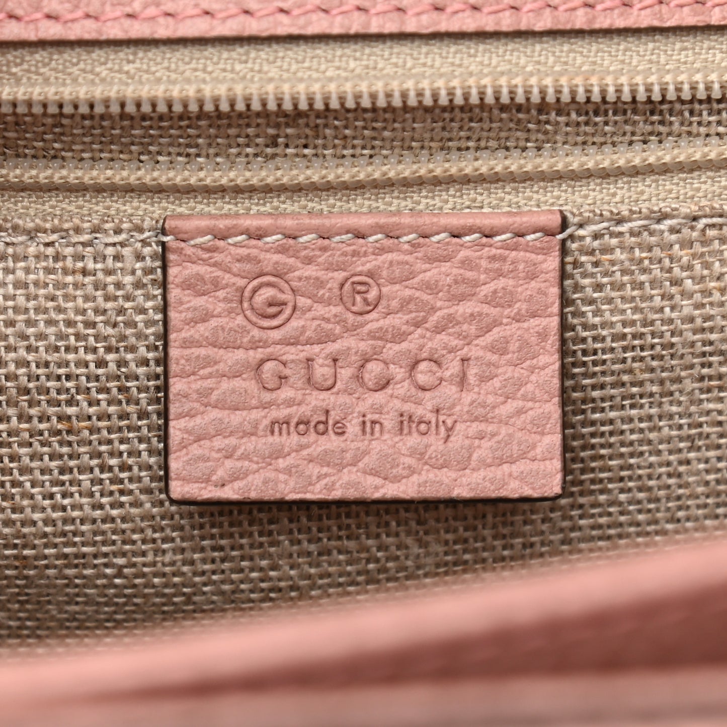 Dollar Calfskin Interlocking G Shoulder Bag Soft Pink