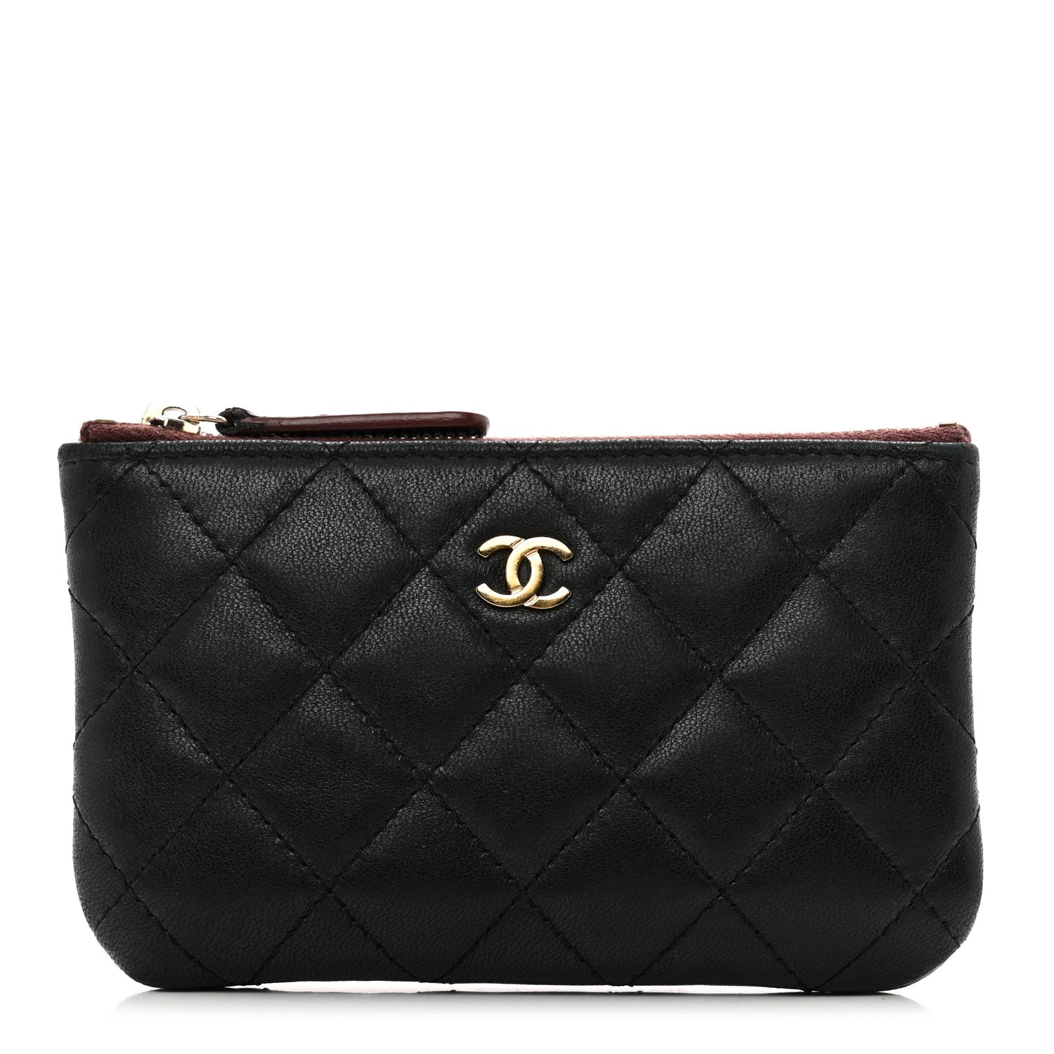Chanel Lambskin Quilted Small Cosmetic Case Black 1 of 9