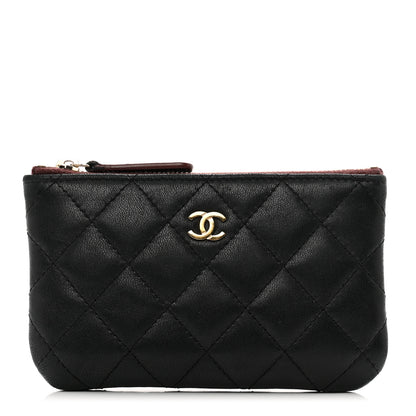 Chanel Lambskin Quilted Small Cosmetic Case Black 1 of 9
