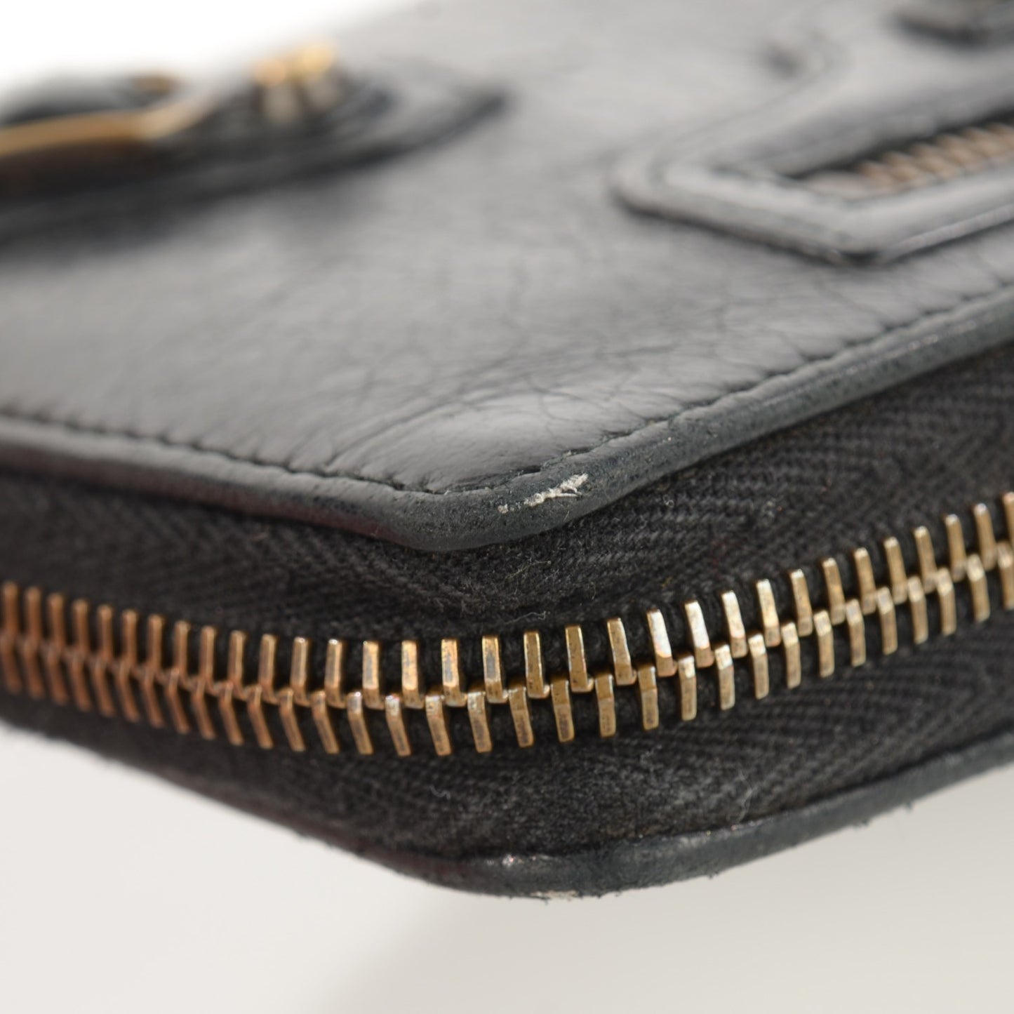 Chevre Classic Hardware Continental Zip Around Wallet Black