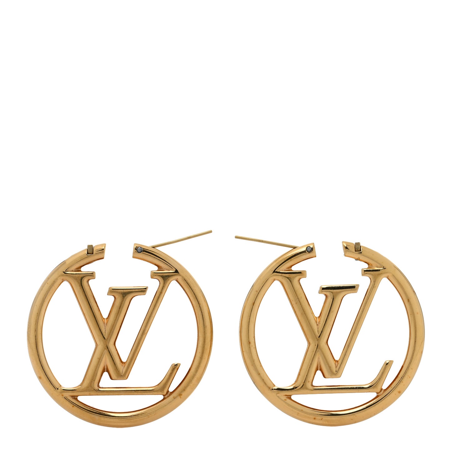 Metal Louise Hoop Earrings Gold