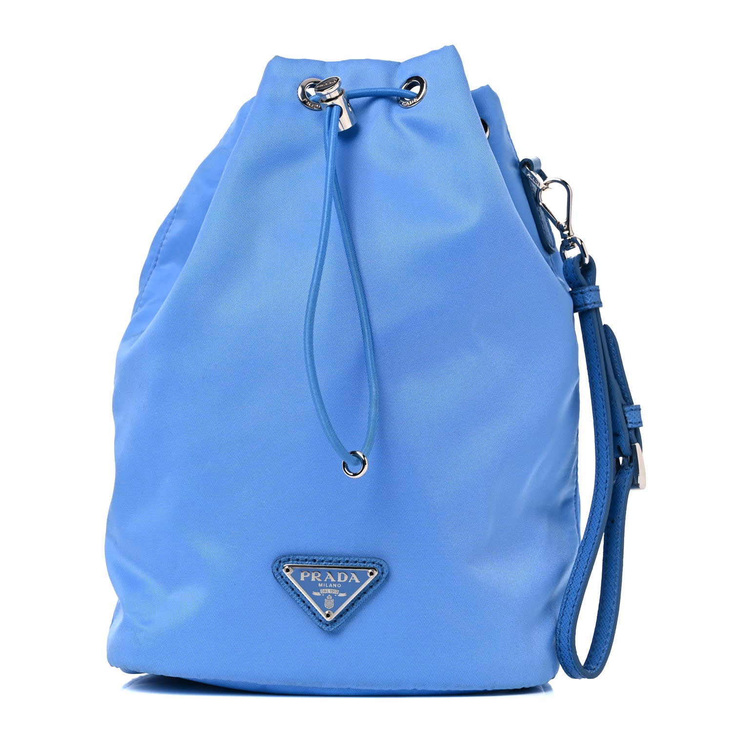 Prada Nylon Vela Drawstring Wristlet Pouch Pervinca 1 of 18