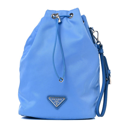 Prada Nylon Vela Drawstring Wristlet Pouch Pervinca 1 of 18