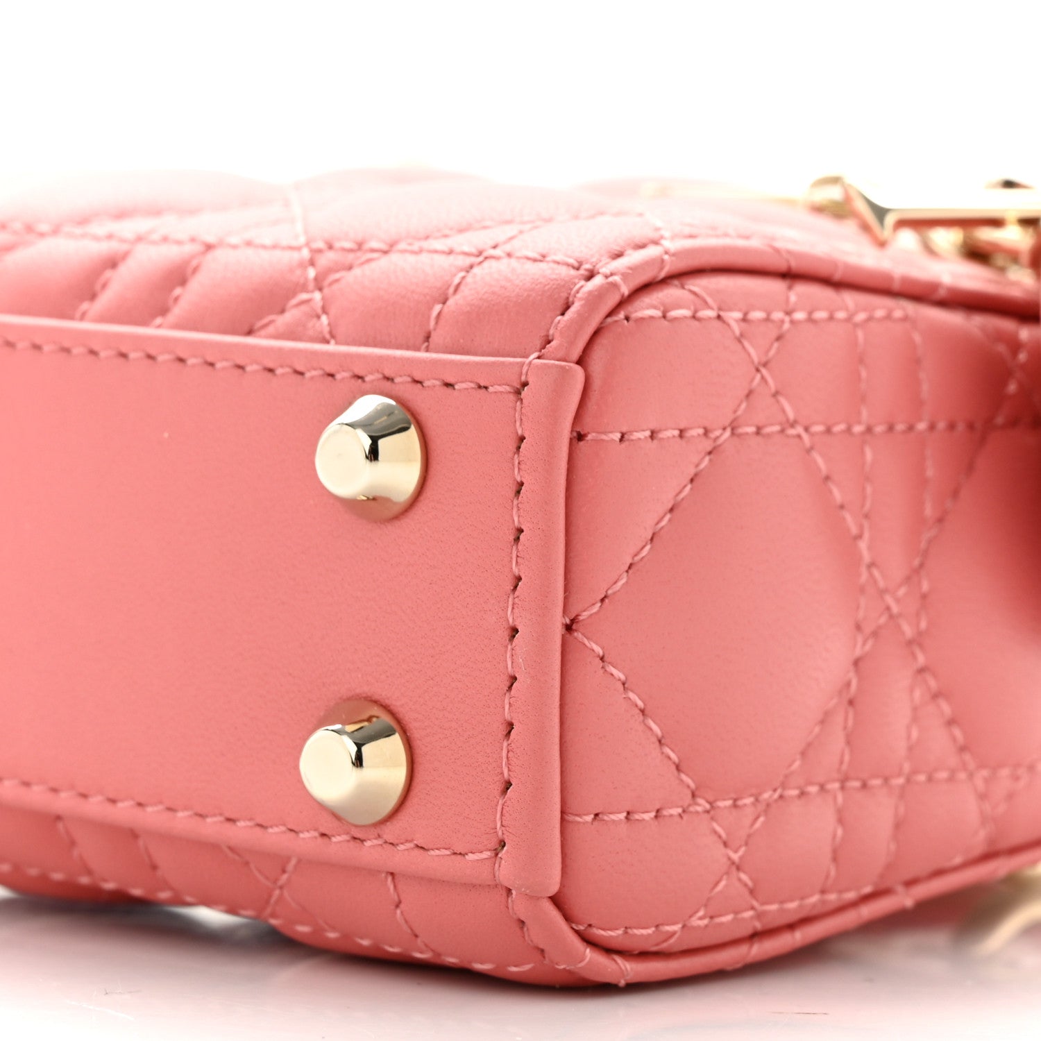 Christian Dior Lambskin Cannage Micro Lady Dior Pink 10 of 11