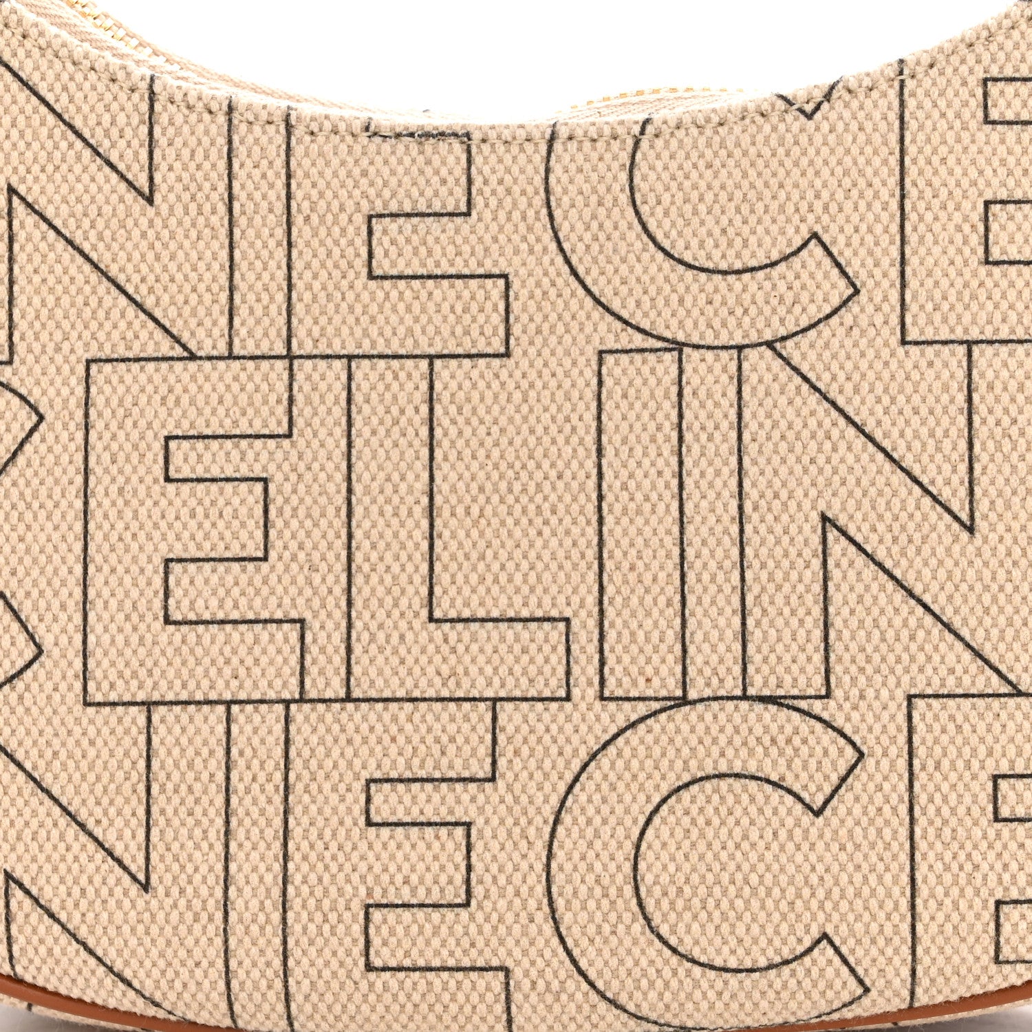 Celine Canvas Calfskin All Over Print Medium Ava Shoulder Bag Natural Tan 8 of 10
