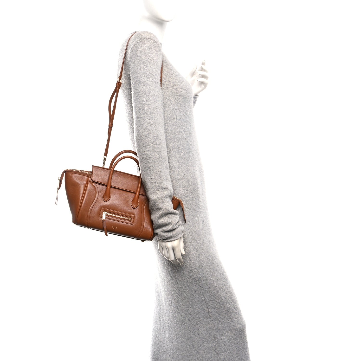 Celine Supple Shiny Lambskin Small New Luggage Soft Tan 1845671