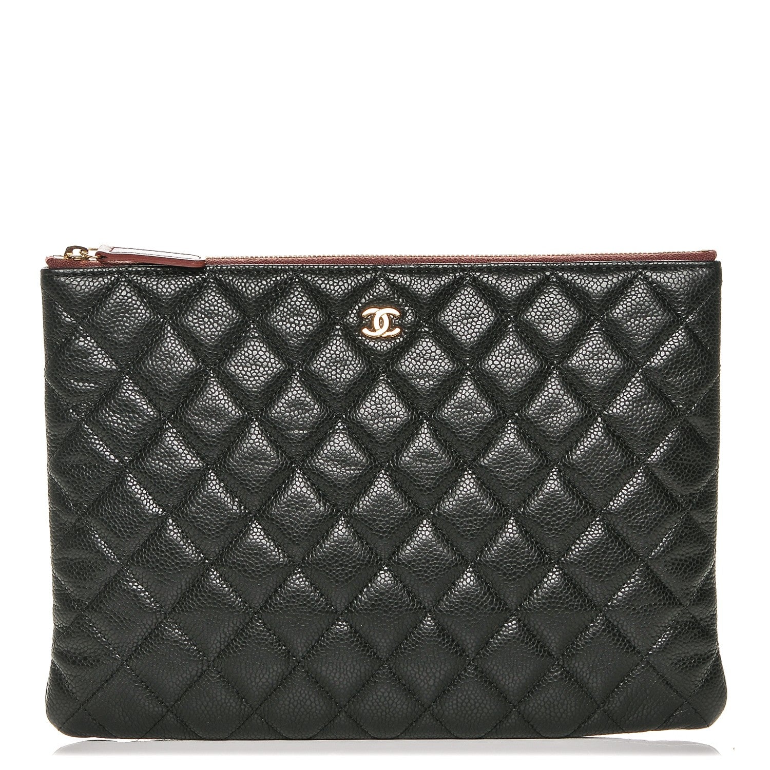 Chanel Caviar Quilted Medium Cosmetic Case Black 1 of 7