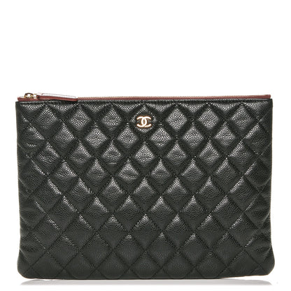 Chanel Caviar Quilted Medium Cosmetic Case Black 1 of 7