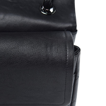 Chanel Crumpled Calfskin Quilted Jumbo Double Flap So Black 10 of 12