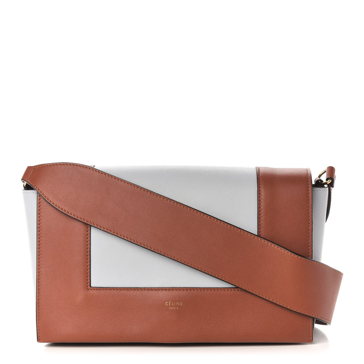 Shiny Smooth Calfskin Medium Frame Shoulder Bag Maple Frost
