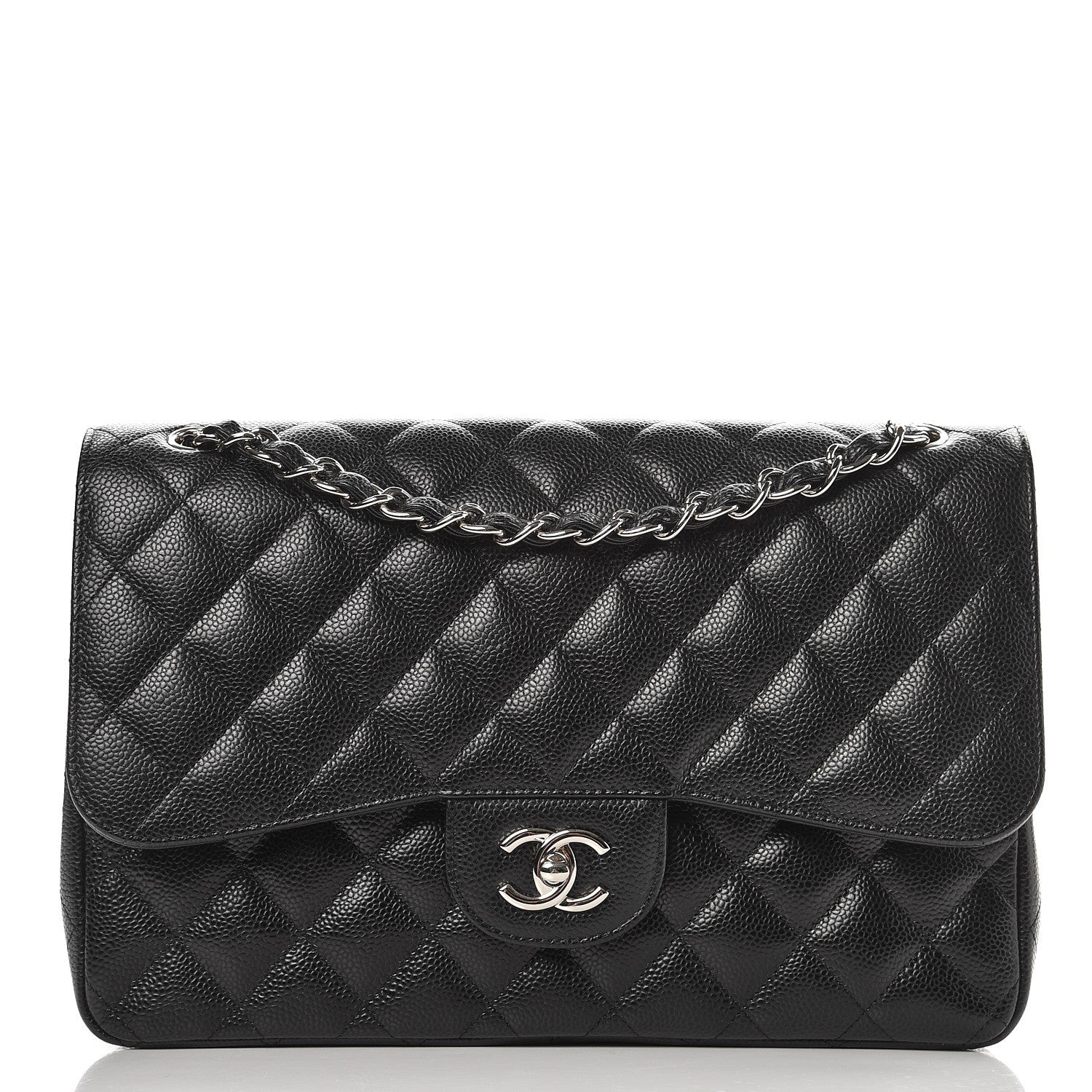 Chanel Caviar Quilted Jumbo Double Flap Black 1 of 9