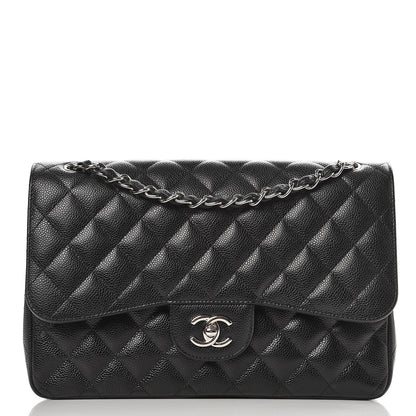 Chanel Caviar Quilted Jumbo Double Flap Black 1 of 9