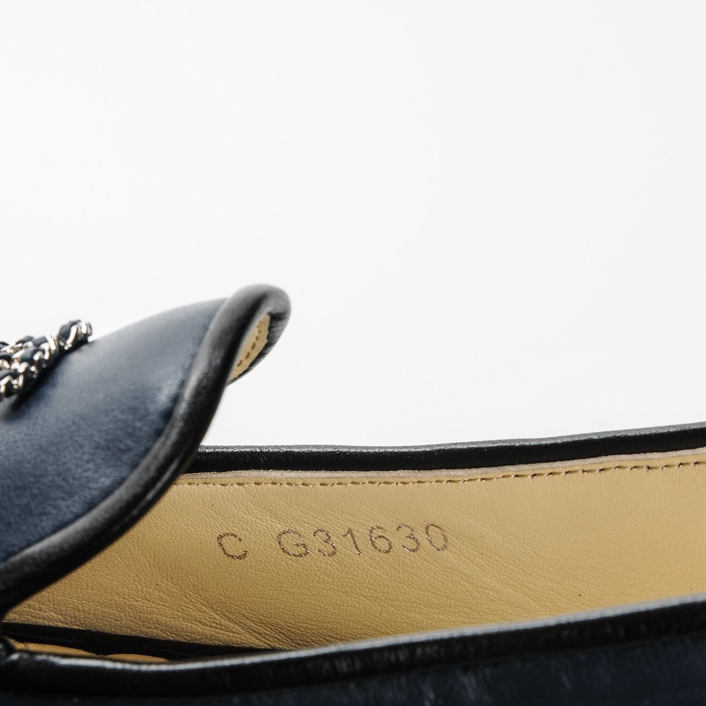 Lambskin CC Loafers 36.5 Navy