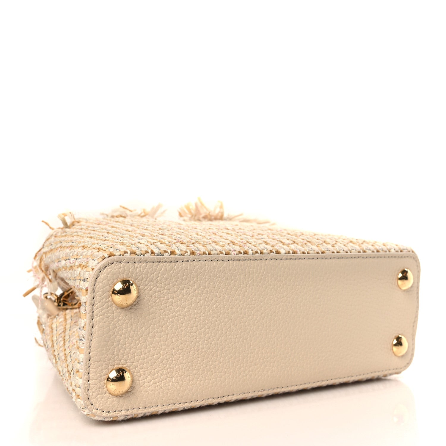 Louis Vuitton Tweed Taurillon Capucines BB Beige 4 of 8
