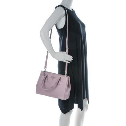 Prada Saffiano Small Galleria Double Zip Tote Mughetto 2 of 9