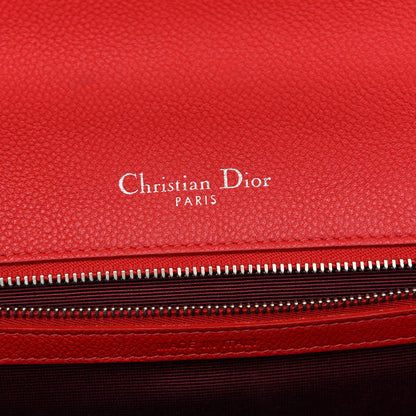 Christian Dior Grained Calfskin Medium Diorama Flap Bag Red 6 of 9