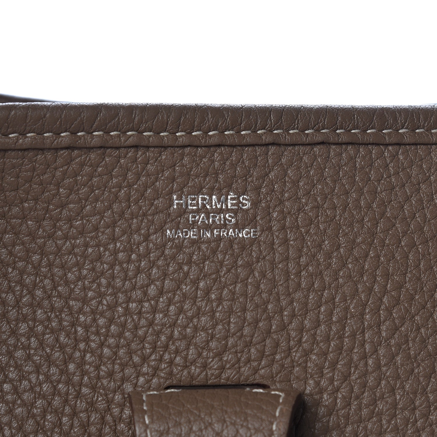 Hermes Taurillon Clemence Evelyne III GM Etoupe 6 of 12