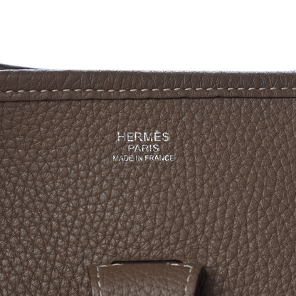 Hermes Taurillon Clemence Evelyne III GM Etoupe 6 of 12