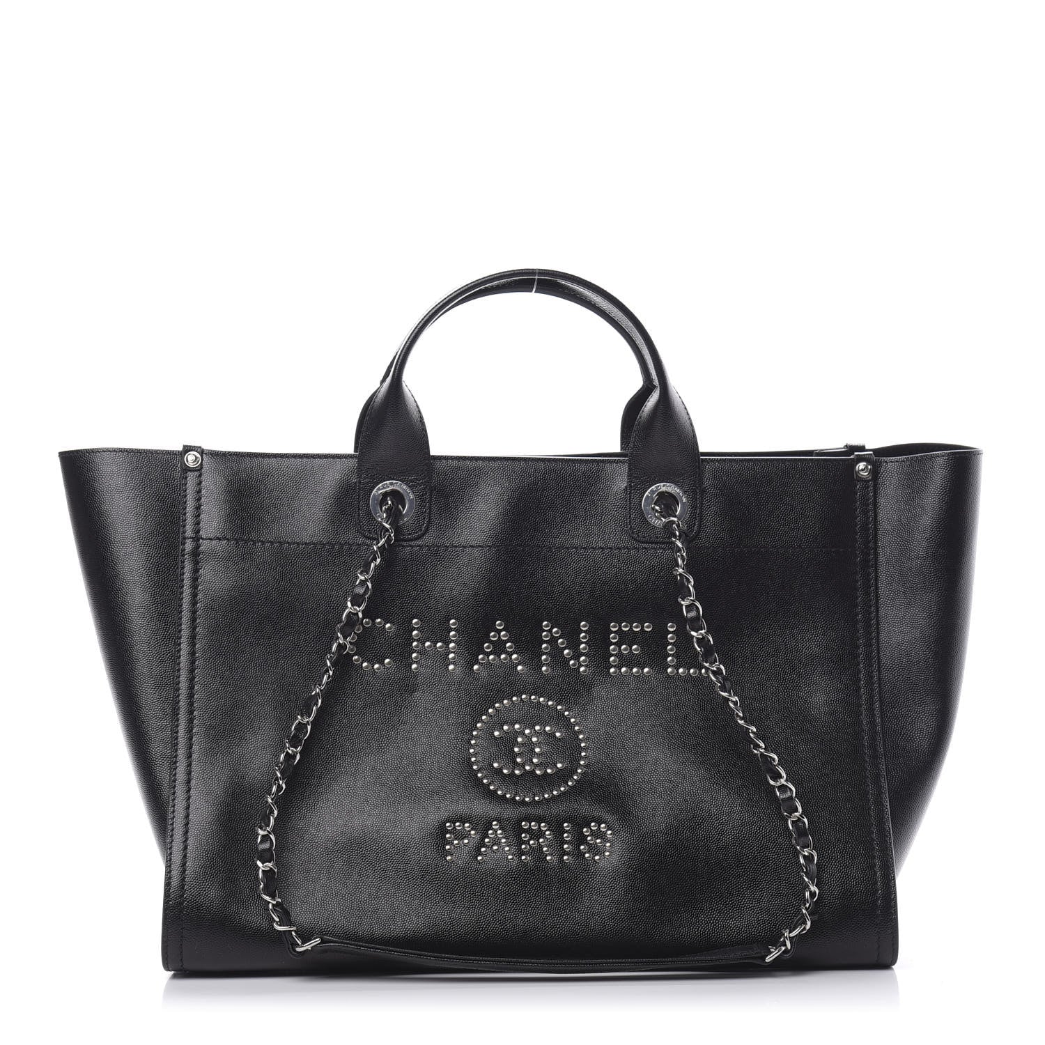 Chanel Caviar Medium Studded Deauville Tote Black 1 of 12