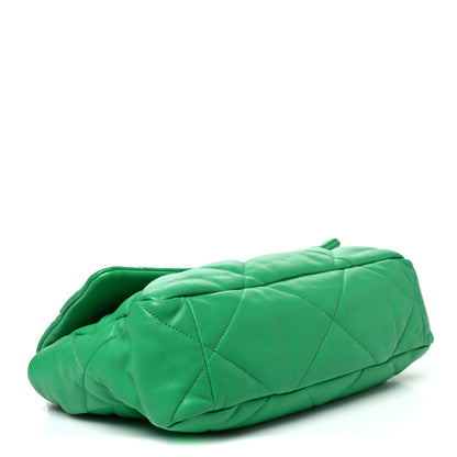 Chanel Goatskin Quilted Large Chanel 19 Flap Green 4 of 11
